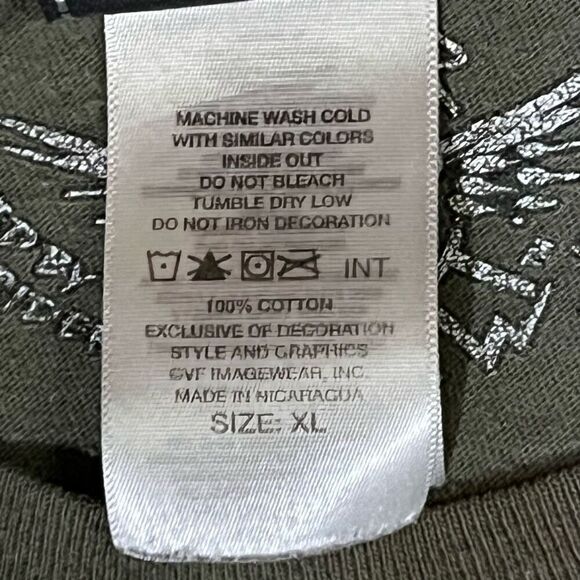 Harley Davidson Mens Size XL Pullover Crewneck T Shirt Green Pocket Short Sleeve - Picture 2 of 8